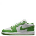 Grade-School Air Jordan 1 Low SE White/Chlorophyll-Lightning