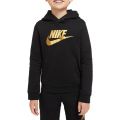Kids Sportswear Club Fleece Pullover Hoodie Black/Metallic Gold