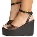 Serina-1 Wedge Heel Sandal Tine Black