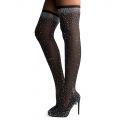 Venus Thigh-High Stocking Heels BLACK