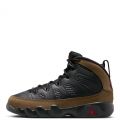 Pre-School Jordan 9 Retro "Olive Black/True Red-Light Olive