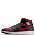 Jordan 1 Mid Black/Varsity Red-Summit White