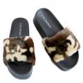 Issy-2 Furry Platform Slides Camouflage