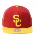 NCAA USC Trojans  Sueduroy Snapback Hat Red