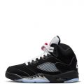 Grade School Air Jordan 5 Retro "Reimagined Black/White-Metallic Silver-Fire Red
