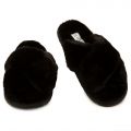 Dearly-1 Fuzzy Slippers Black
