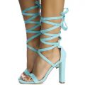 Novax-11 Lace Up High Heel Blue