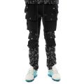 Condo Paisley Embroidered Cargo Joggers Black