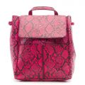 Snakeskin Backpack Neon fuchsia