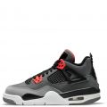 (GS) Air Jordan 4 Retro Dark Grey/Infrared 23-Black-Cement Grey