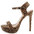 Revolve-S Strappy High Heels Cheetah