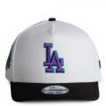 MLB Los Angeles Dodgers 9FIFTY A-Frame Snapback  Off-white/Grape