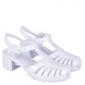 Sugar-01 Low Heel Jelly Sandal White