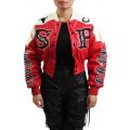 Rodeo Cropped Jacket  Red/White