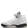 Grade School Air Jordan 5 Retro "White and Black White/Black-Sail-Metallic Silver