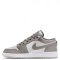 Grade-School Air Jordan 1 Low SE Flat Pewter/Blue Chill-Photon Dust-White