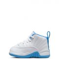 Toddler Jordan 12 Retro White/University Blue-Metallic Silver