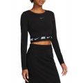 Sportswear Long-Sleeve Crop Top Black/Dk Smoke Grey