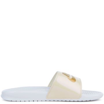 nike benassi slides white