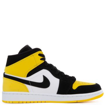 air jordan 1 mid yellow white black