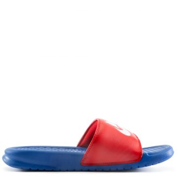 nike benassi slides red white and blue