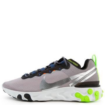 nike react element 55 black/wolf grey-total orange-white