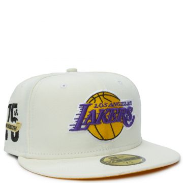 Men's Mitchell & Ness Cream Los Angeles Lakers Sail Two-Tone