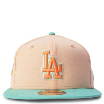NEW ERA CAPS Los Angeles Peach Mint 59FIFTY Fitted Hat 70725281 - Shiekh