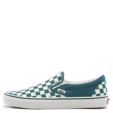 teal checkerboard vans
