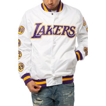 white lakers jacket