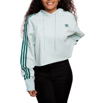 mint adidas cropped hoodie