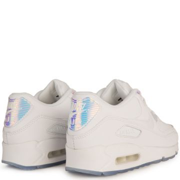 white air max with clear blue bottom