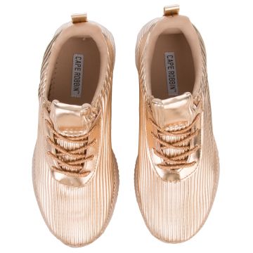Cape Robbin Women's Nena-3 Sneaker Rose Gold
