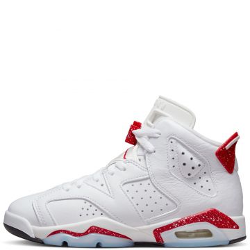 jordans 6 white and red