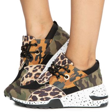 camo leopard sneakers