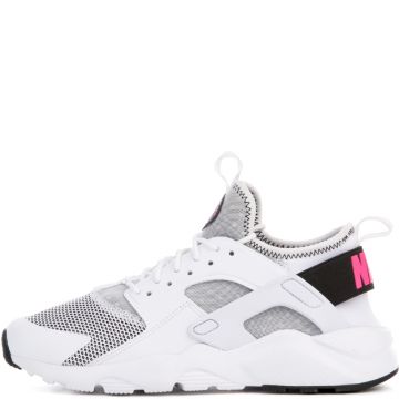 pink white and black huaraches