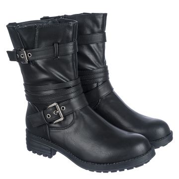 low heel combat boots