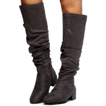 TWIN TIGER FOOTWEAR Trixie-03 Below The Knee Boots TRIXIE-03-GREY - Shiekh