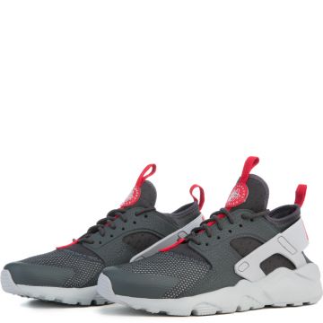 red and gray huaraches