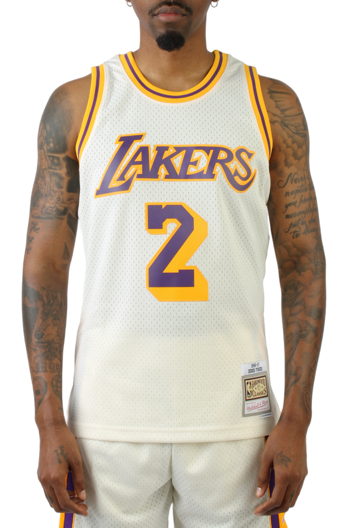Los Angeles Lakers (Fisher 2) Mitchell & Ness Yellow & Purple Basketball  Jersey