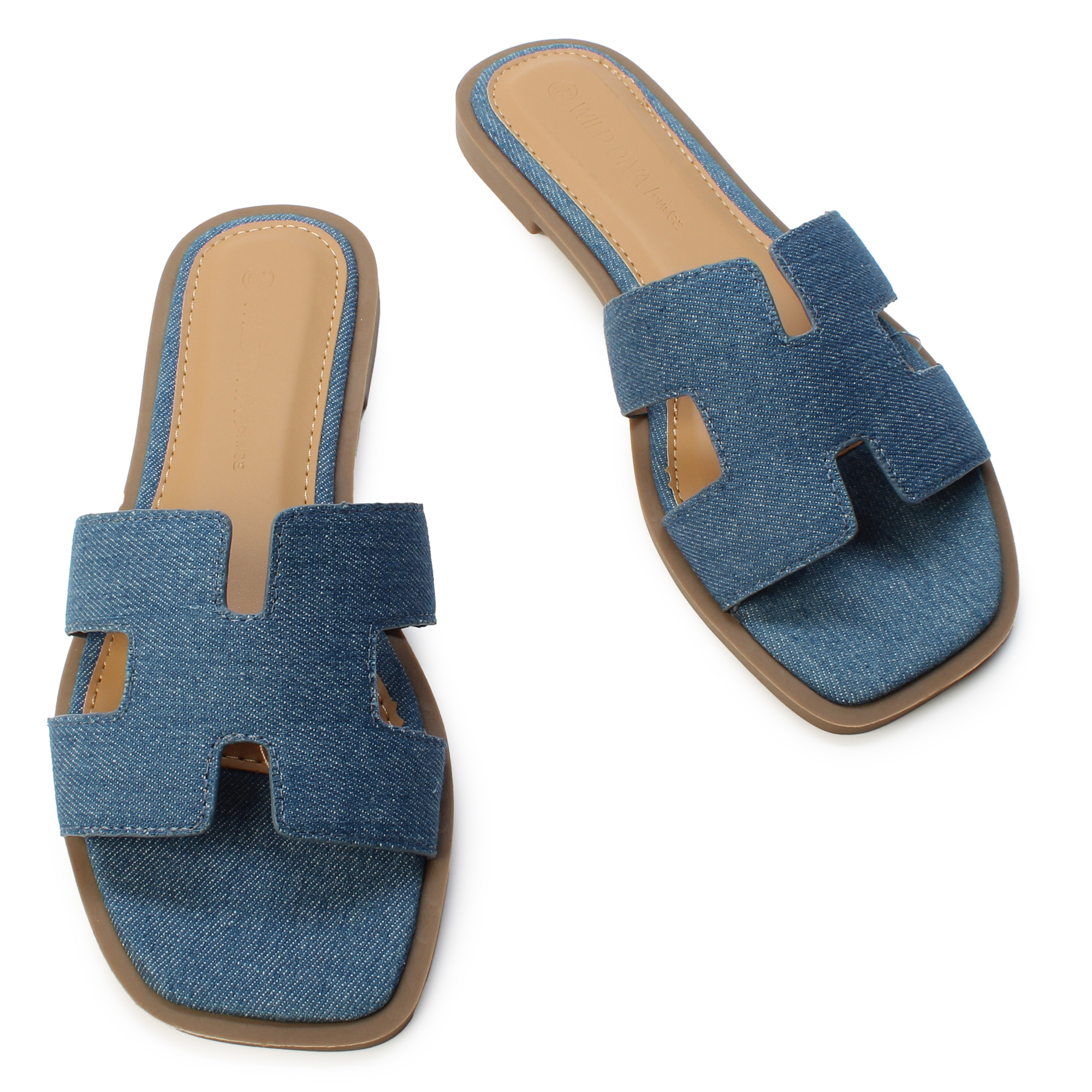 Women Belize-01 Flat Sandal Denim Sandals 5.5 Denim
