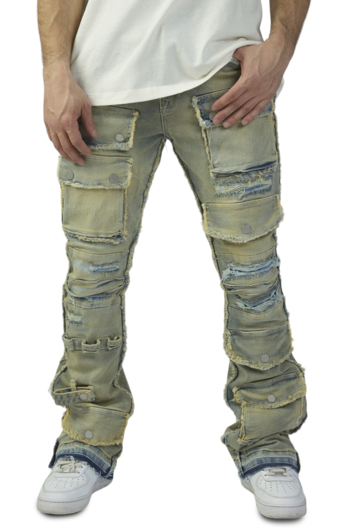 UTILITY CARGO STACKED JEANS FRP3011-LST
