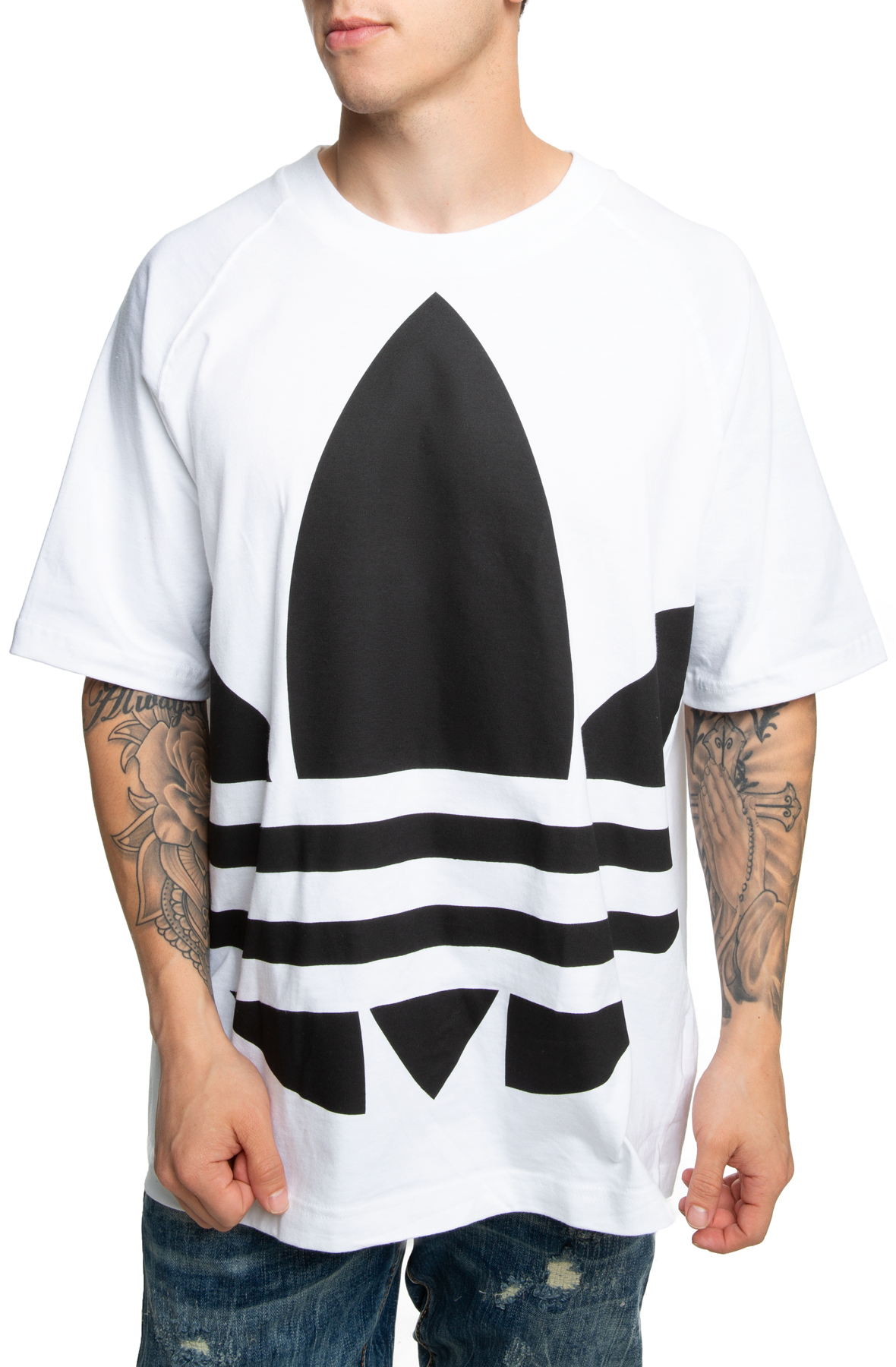 Shirts & Tops Adidas | Circle Trefoil T-Shirt Blanc Homme • AYDI