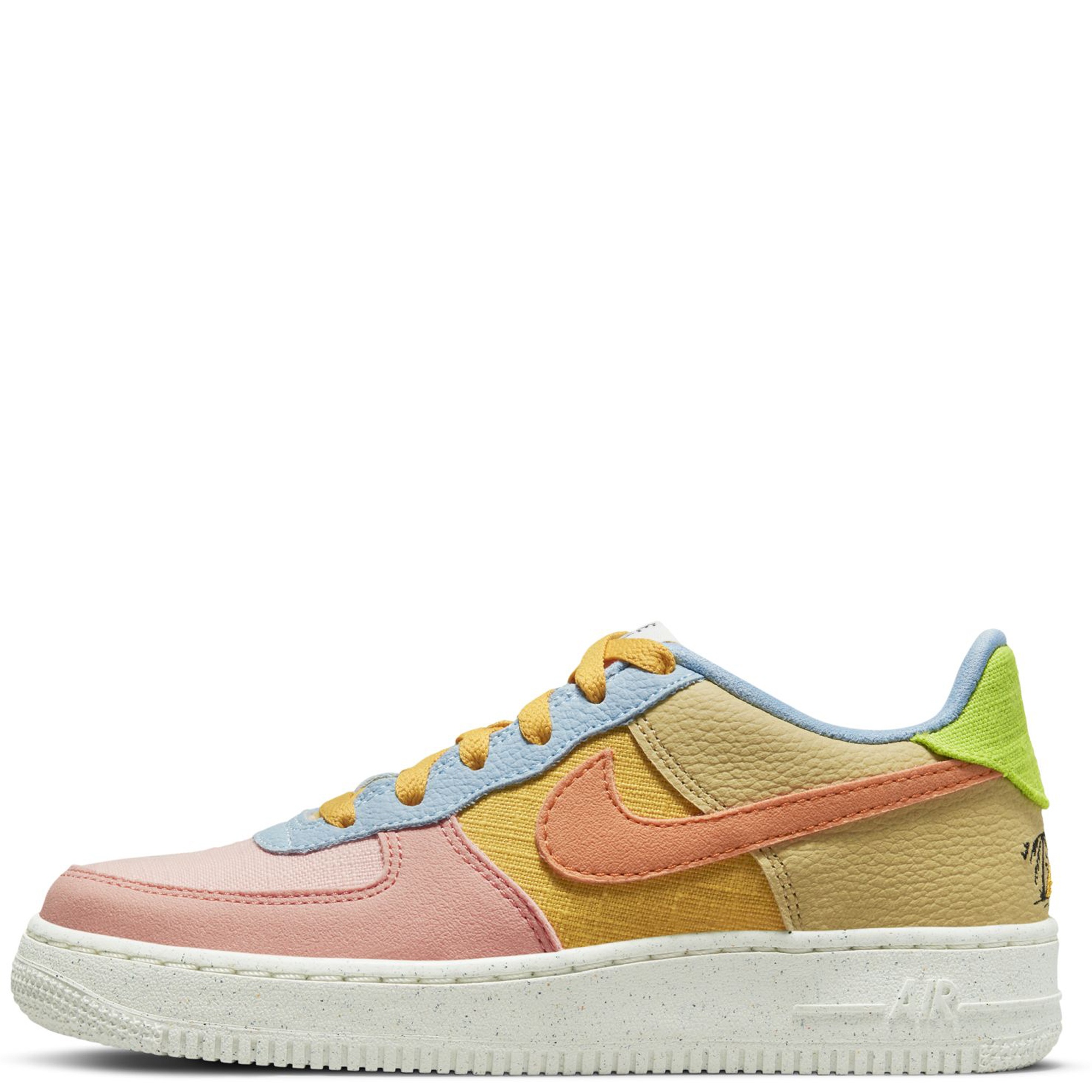 NIKE Air Force 1 Mid '07 LV8 Next Nature DM0119-100 Sail Wheat Grass  Sanded Gold