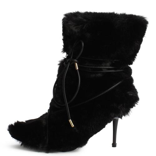 MCK FASHION INC. Chills-01High Heel Fur Boot CHILLS-01-BLK - Shiekh