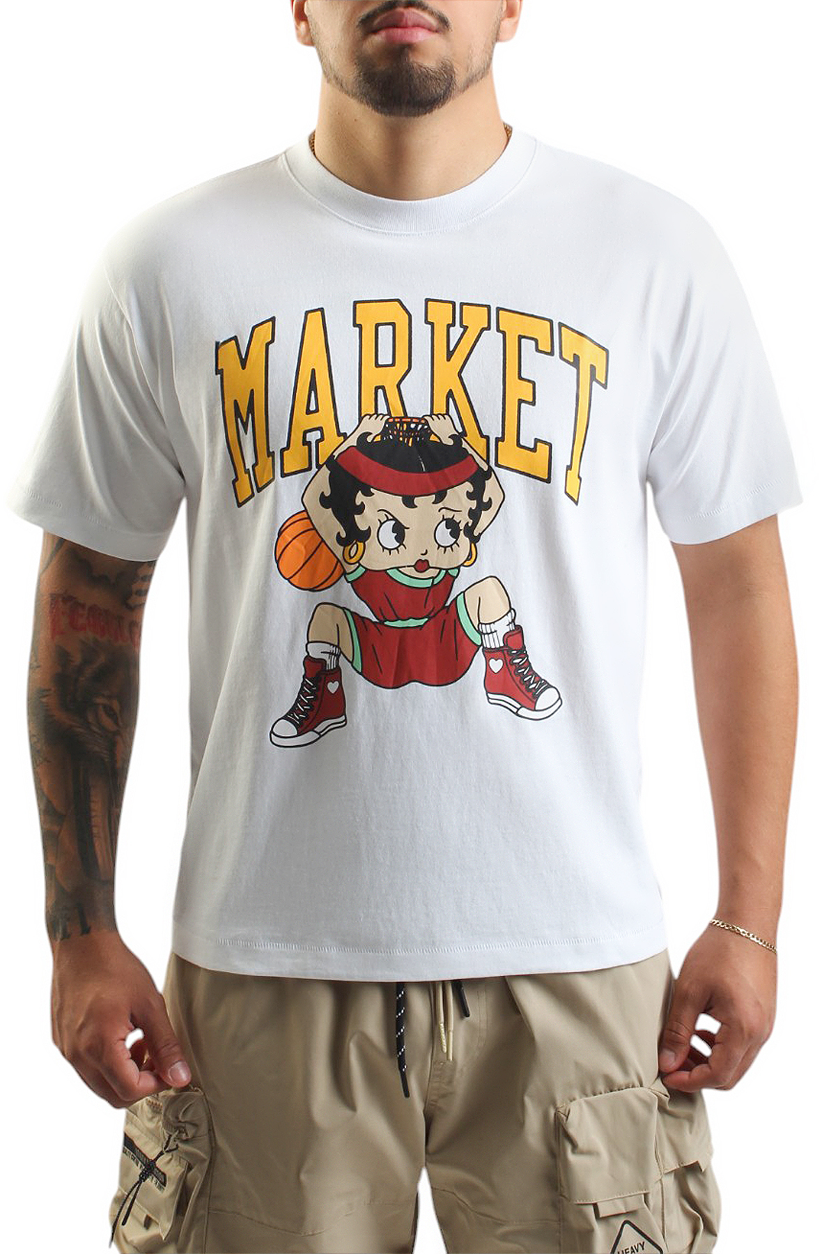 Tシャツ・カットソー ULKIN CANVAS Betty Boop Days Raglan Short Sleeve T-Shirt Whi MUSINSA | ULKIN CANVAS Betty Boop Days Raglan Short Sleeve T