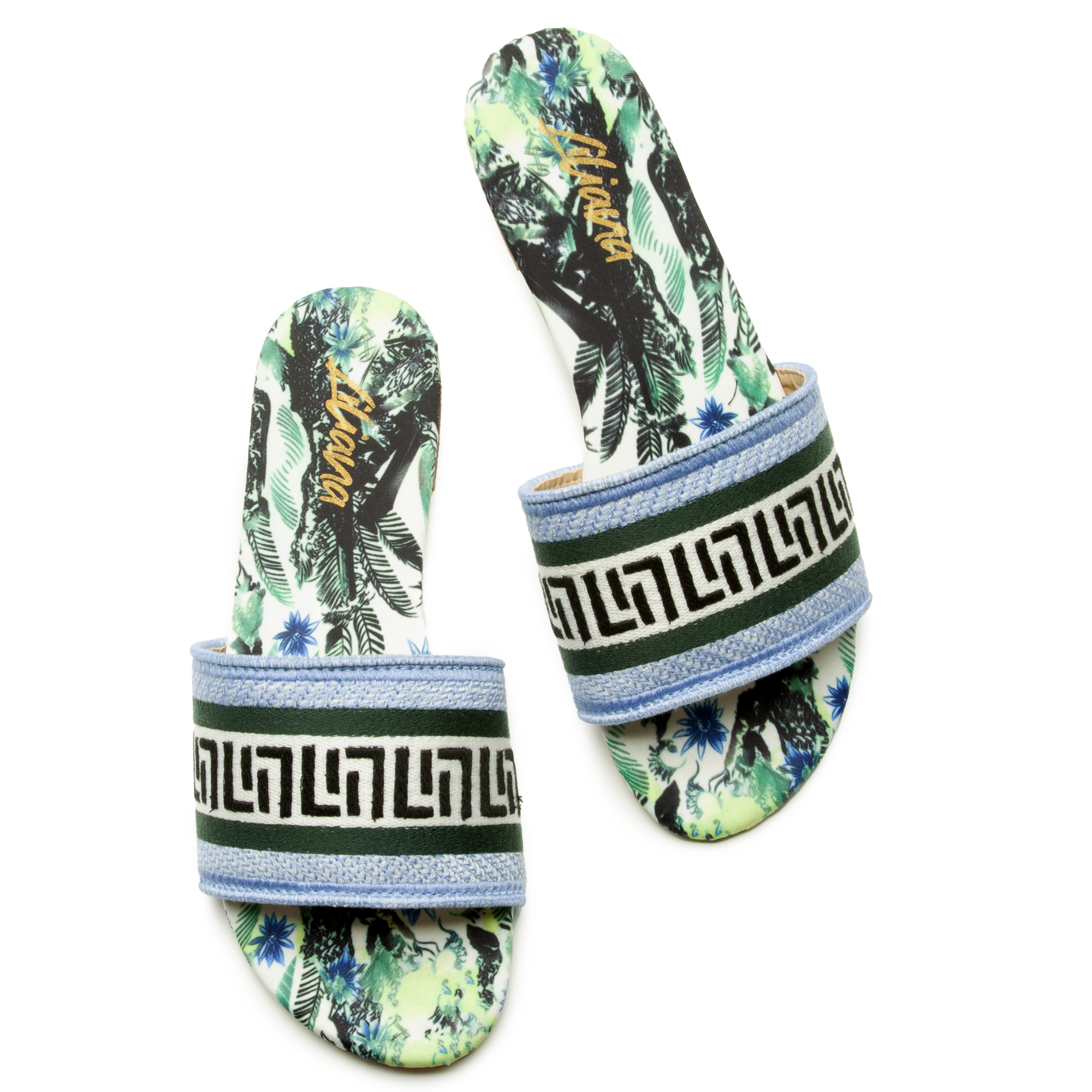 LILIANA Tiara-1 Flat Sandal TIARA-1-BLU - Shiekh