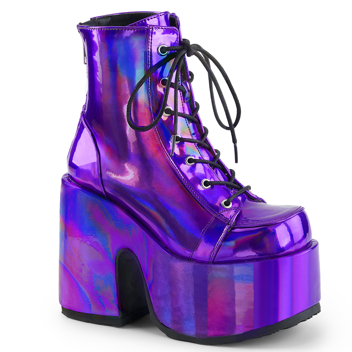 metallic purple boots