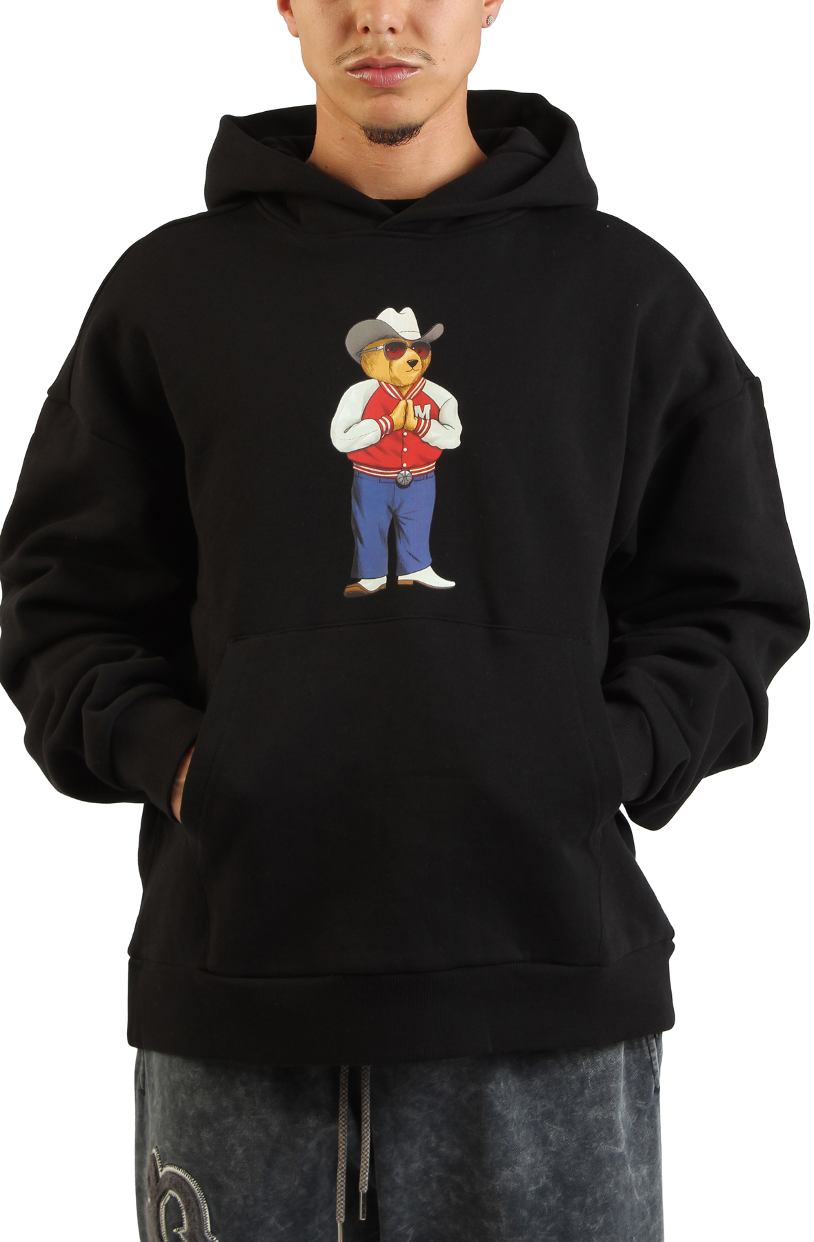 MARKET Hee-Haw Bear Hoodie MKT25FW-HD0253BLK - Shiekh