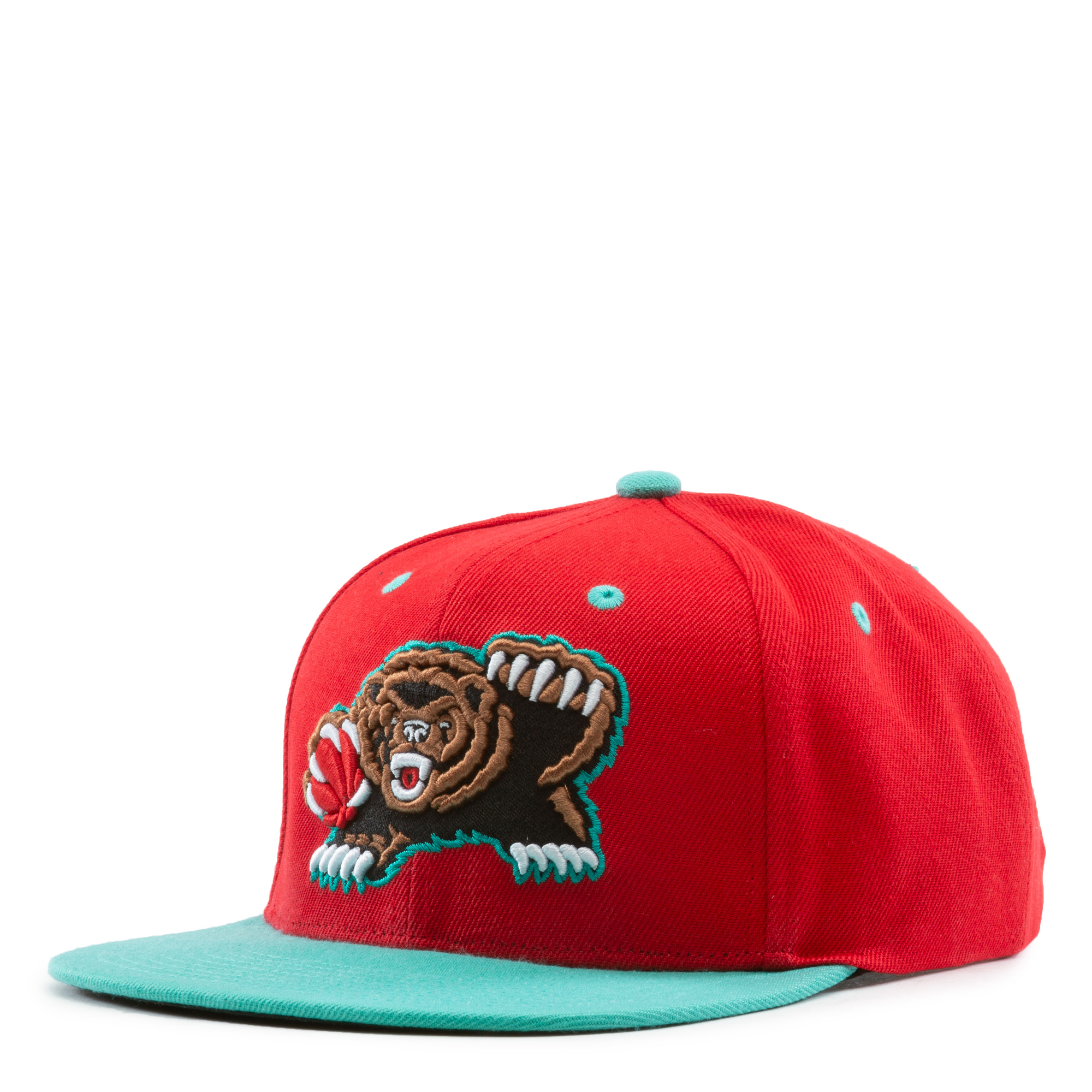 Mitchell & Ness Vancouver Grizzlies Team Basketball Big Face Snapback Hat  Cap - Sand/Teal